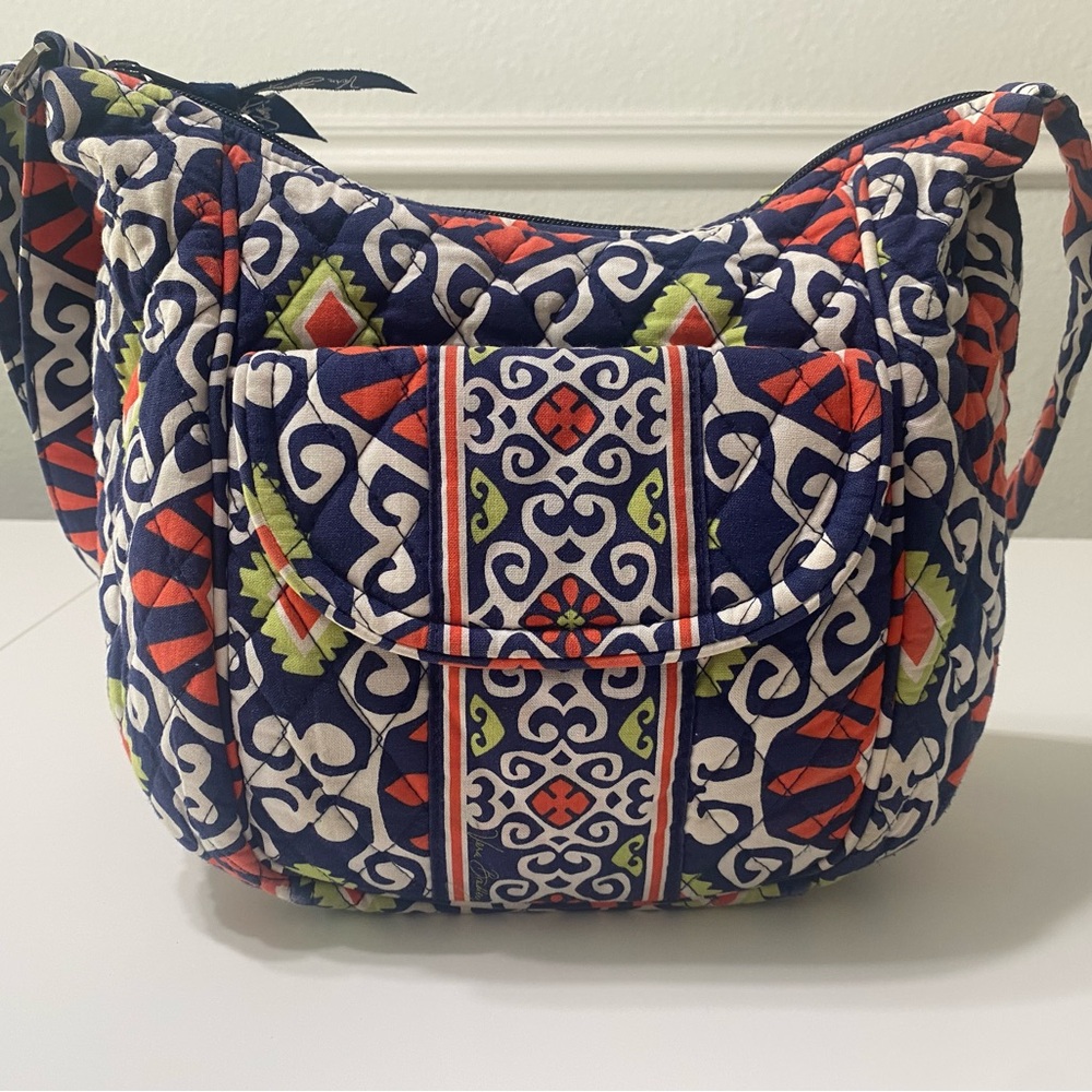 Vera Bradley Blue and Orange Patterned Shoulder Bag